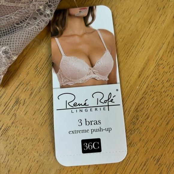 Rene Rofe Set of 3 Lace Extreme Push Up Bras - Picture 15 of 16